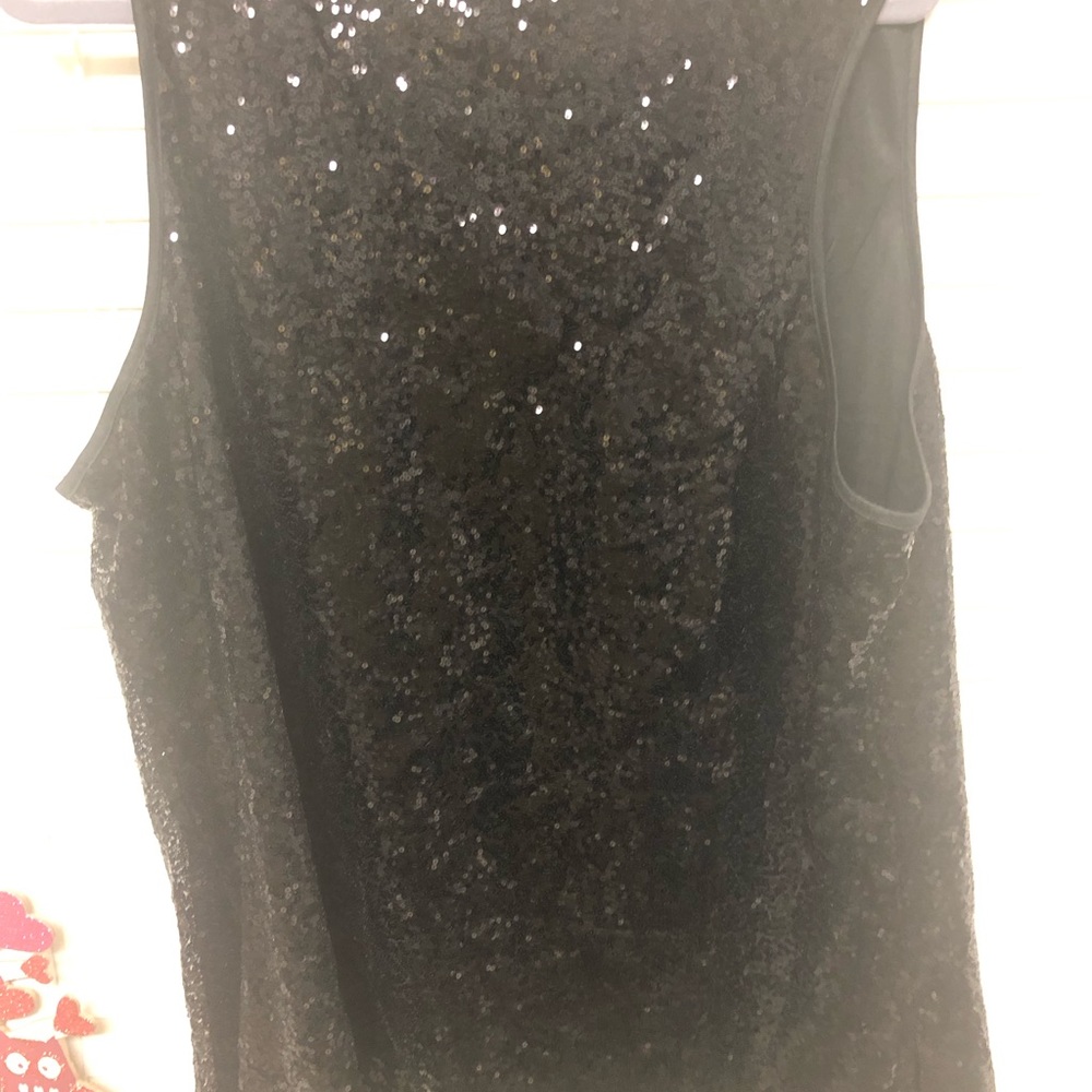 Black sparkly In’Voland tank top size 20W
